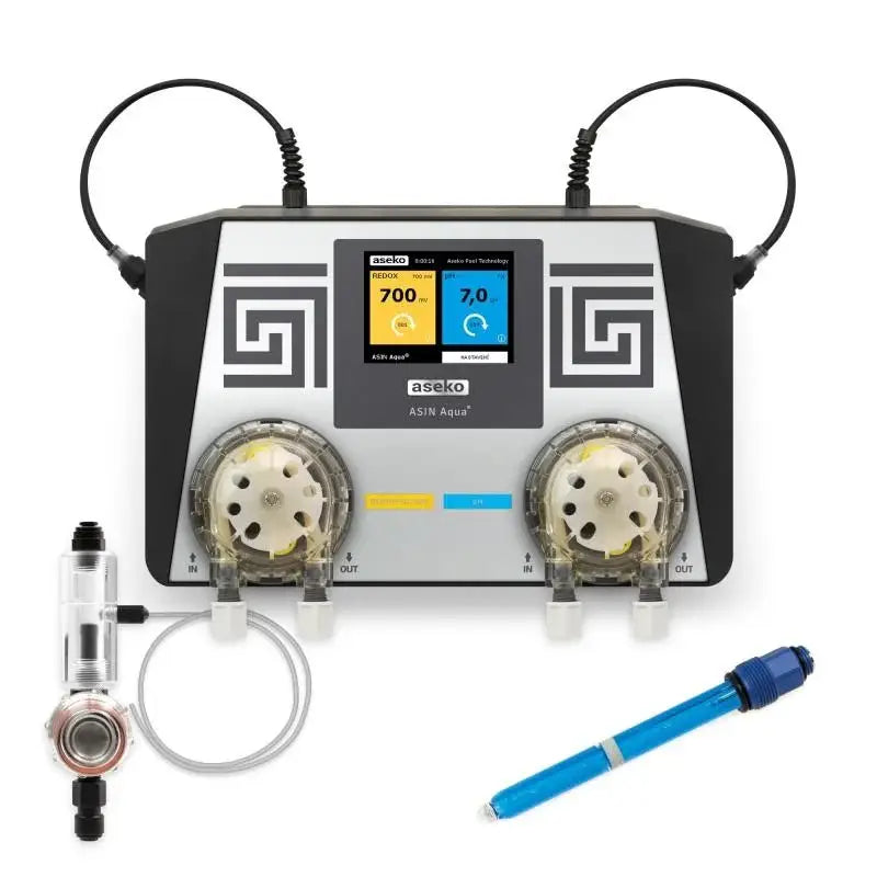 Aseko Asin Redox CL-pH med pH-display, pumpar och slangar